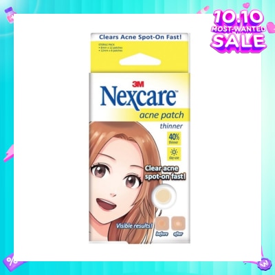 3M NEXCARE Acne Patch 40% Thinner Day Use Clear Acne Spot On Fast 18s