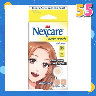 3M NEXCARE Acne Patch 40% Thinner Day Use Clear Acne Spot On Fast 30s