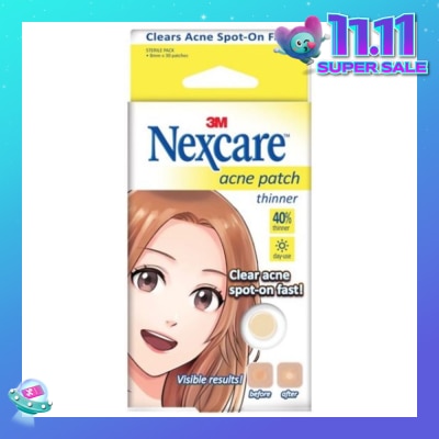 3M NEXCARE Acne Patch 40% Thinner Day Use Clear Acne Spot On Fast 30s