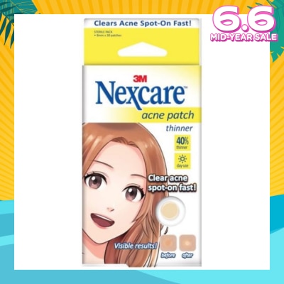 3M NEXCARE Acne Patch 40% Thinner Day Use Clear Acne Spot On Fast 30s