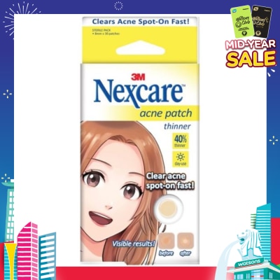 3M NEXCARE Acne Patch 40% Thinner Day Use Clear Acne Spot On Fast 30s