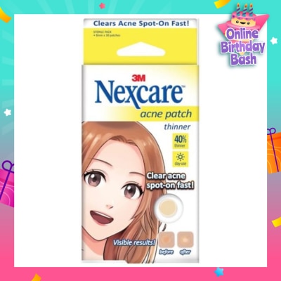 3M NEXCARE Acne Patch 40% Thinner Day Use Clear Acne Spot On Fast 30s