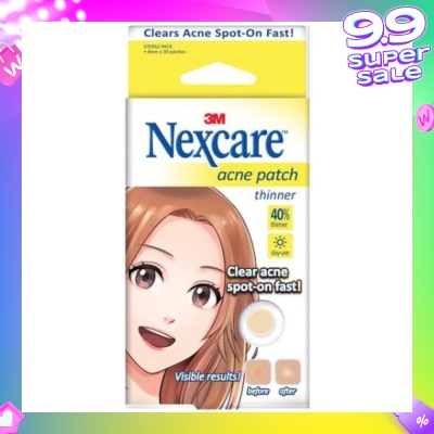 3M NEXCARE Acne Patch 40% Thinner Day Use Clear Acne Spot On Fast 30s