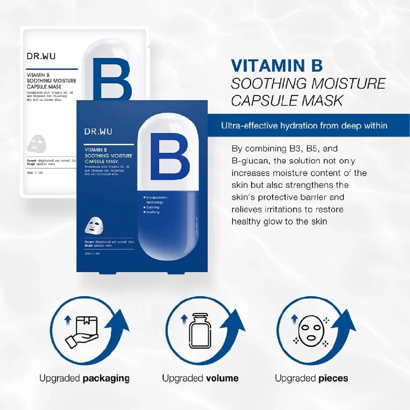 Vitamin B Soothing Moisture Capsule Sheet Mask (For Relieving Dry & Irritated Skin) 1s