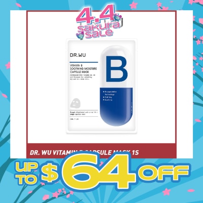DR. WU - Vitamin B Soothing Moisture Capsule Sheet Mask (For Relieving Dry & Irritated Skin) 1s