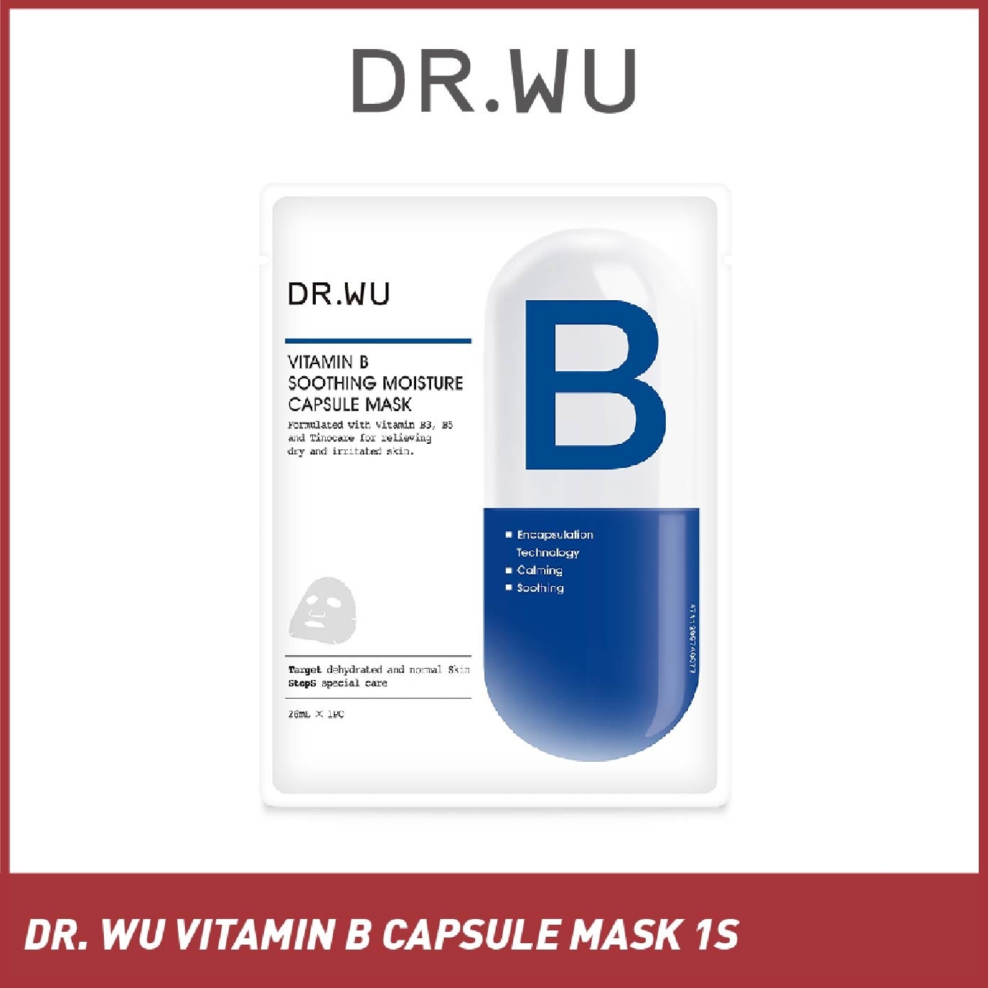 Vitamin B Soothing Moisture Capsule Sheet Mask (For Relieving Dry & Irritated Skin) 1s