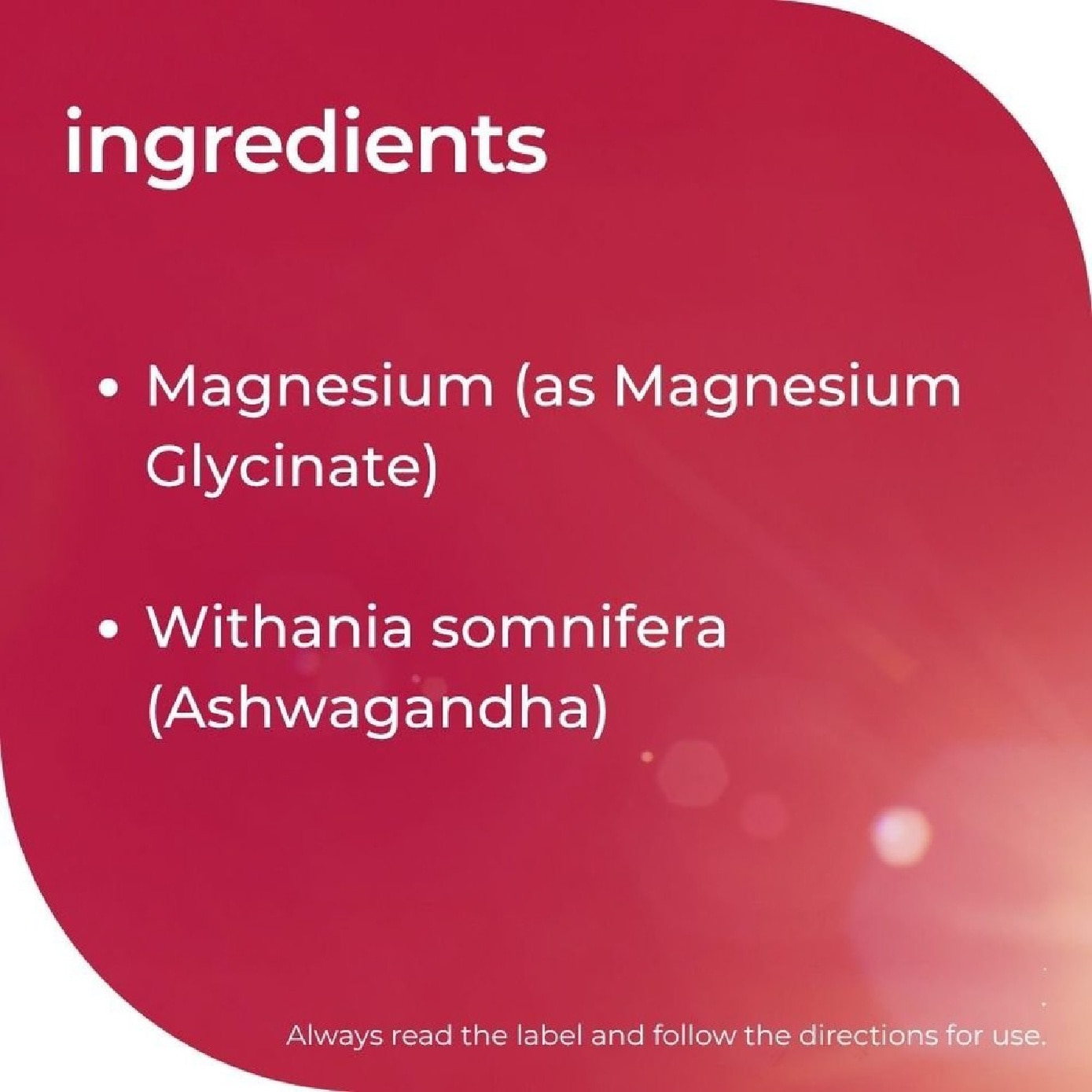 Magnesium + Ashwagandha Tablet for Calm, Relax & Sleep 50s image