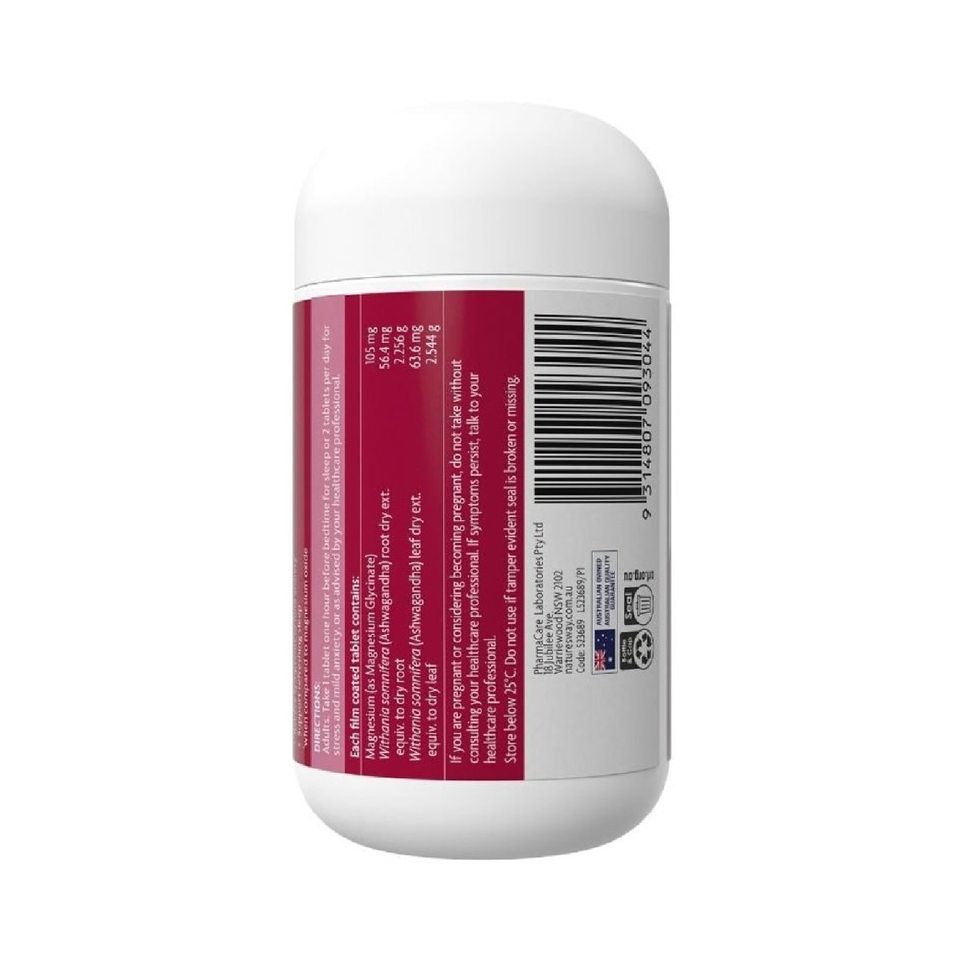 Magnesium + Ashwagandha Tablet for Calm, Relax & Sleep 50s image