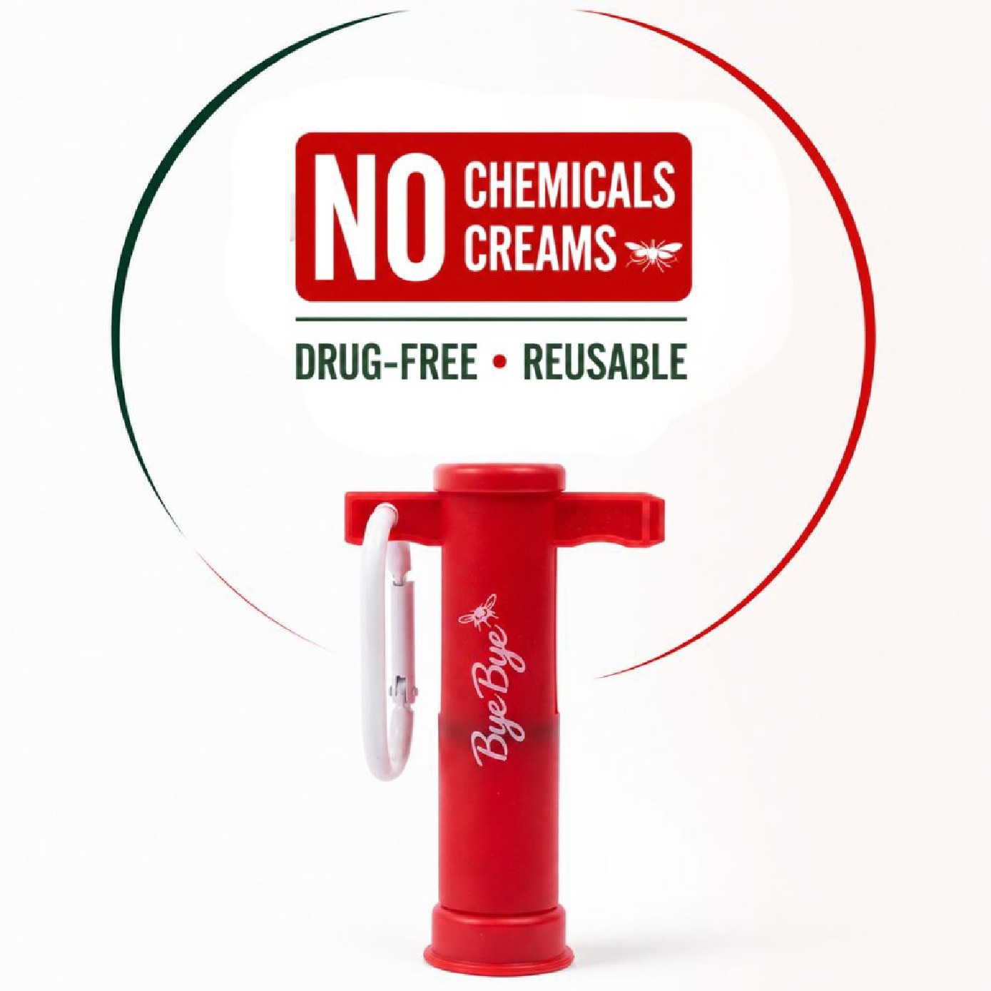 Reusable Drug-Free Insect Bite & Sting Relief Device Red 1s image