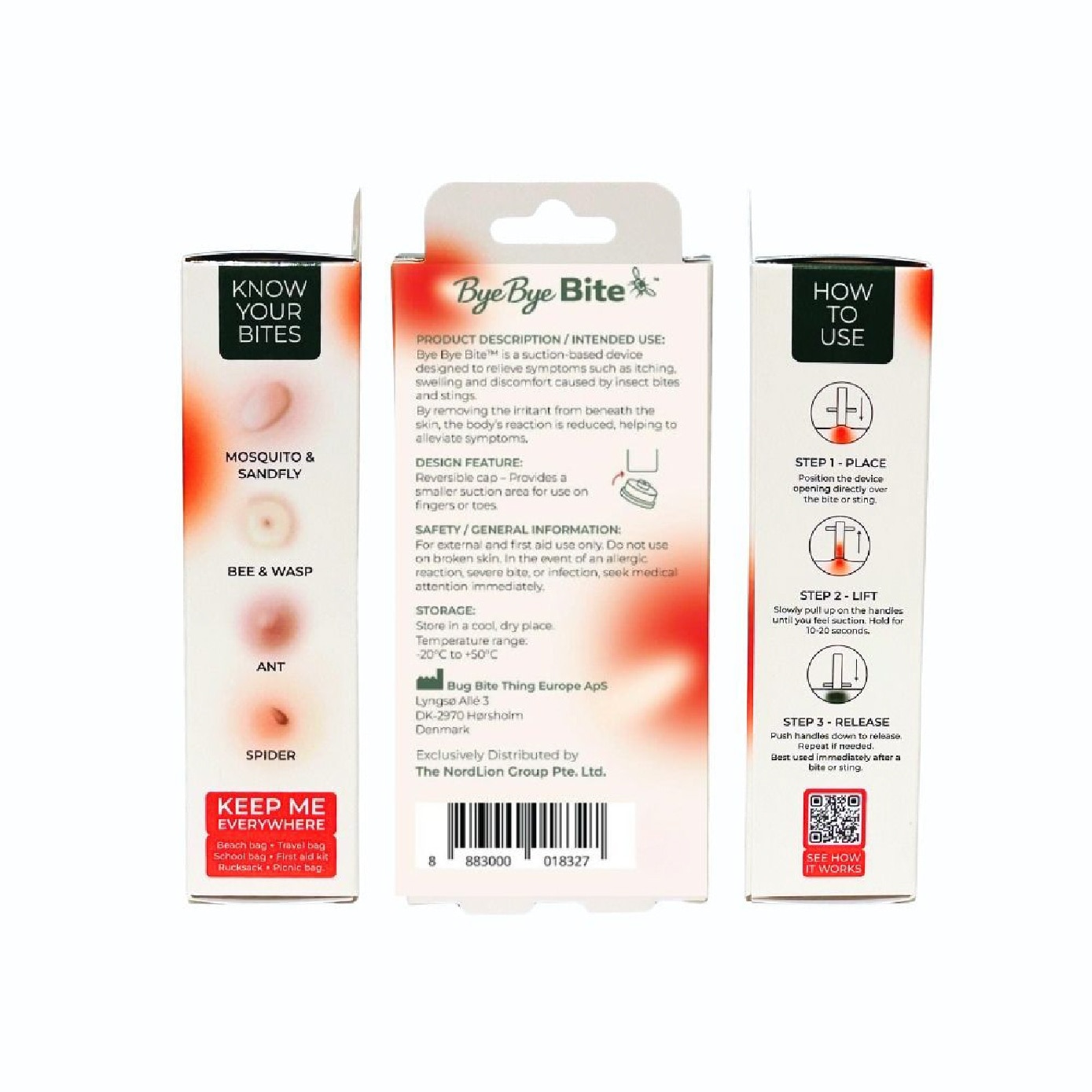 Reusable Drug-Free Insect Bite & Sting Relief Device Red 1s image