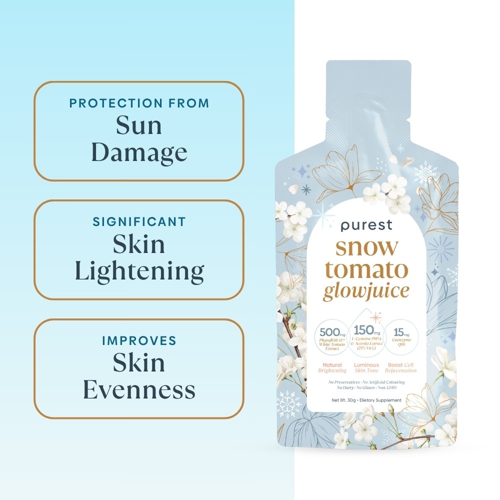 Snow Tomato Glowjuice Sachet (For Skin Whitening, Brightening & Skin Evenness) 15s