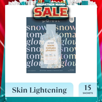 THE PUREST CO - Snow Tomato Glowjuice Sachet (For Skin Whitening, Brightening & Skin Evenness) 15s