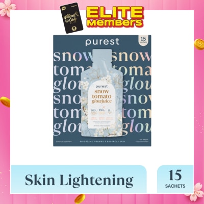 THE PUREST CO Snow Tomato Glowjuice Sachet (For Skin Whitening, Brightening & Skin Evenness) 15s