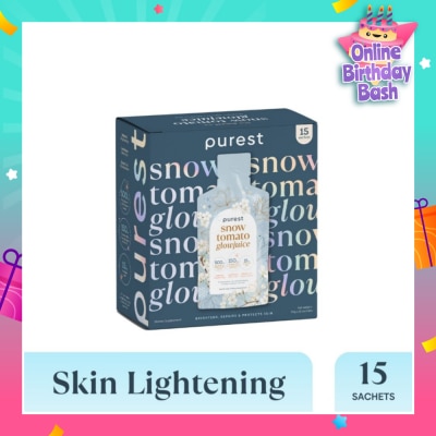 THE PUREST CO Snow Tomato Glowjuice Sachet (For Skin Whitening, Brightening & Skin Evenness) 15s