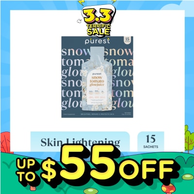 THE PUREST CO Snow Tomato Glowjuice Sachet (For Skin Whitening, Brightening & Skin Evenness) 15s