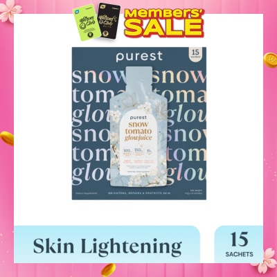 THE PUREST CO Snow Tomato Glowjuice Sachet (For Skin Whitening, Brightening & Skin Evenness) 15s