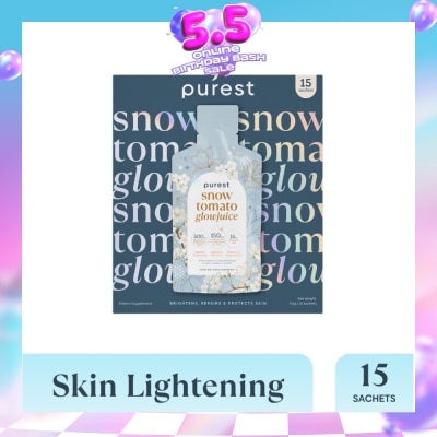 THE PUREST CO - Snow Tomato Glowjuice Sachet (For Skin Whitening, Brightening & Skin Evenness) 15s