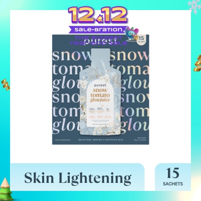 THE PUREST CO Snow Tomato Glowjuice Sachet (For Skin Whitening, Brightening & Skin Evenness) 15s