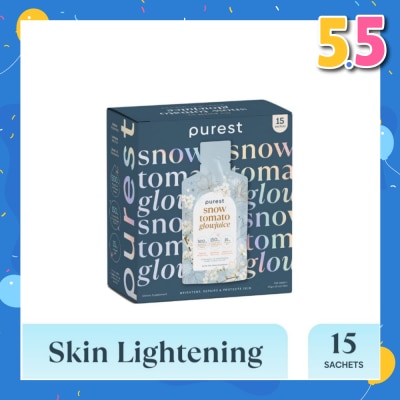 THE PUREST CO Snow Tomato Glowjuice Sachet (For Skin Whitening, Brightening & Skin Evenness) 15s