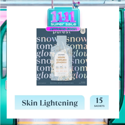 THE PUREST CO Snow Tomato Glowjuice Sachet (For Skin Whitening, Brightening & Skin Evenness) 15s image