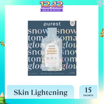 THE PUREST CO Snow Tomato Glowjuice Sachet (For Skin Whitening, Brightening & Skin Evenness) 15s