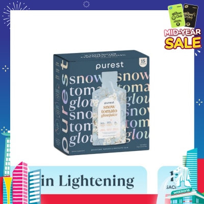 THE PUREST CO Snow Tomato Glowjuice Sachet (For Skin Whitening, Brightening & Skin Evenness) 15s