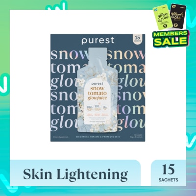 THE PUREST CO Snow Tomato Glowjuice Sachet (For Skin Whitening, Brightening & Skin Evenness) 15s
