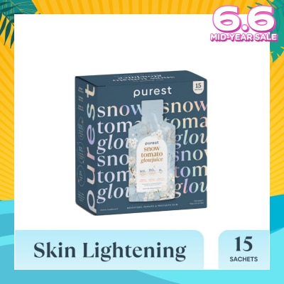 THE PUREST CO Snow Tomato Glowjuice Sachet (For Skin Whitening, Brightening & Skin Evenness) 15s