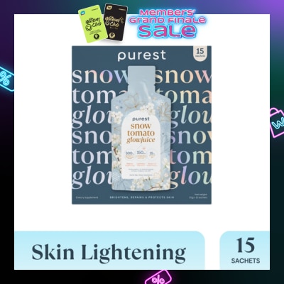 THE PUREST CO Snow Tomato Glowjuice Sachet (For Skin Whitening, Brightening & Skin Evenness) 15s