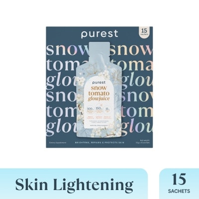 THE PUREST CO Snow Tomato Glowjuice Sachet (For Skin Whitening, Brightening & Skin Evenness) 15s