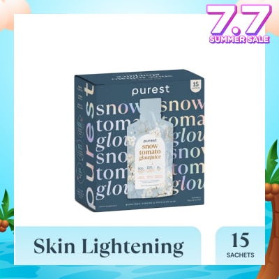 THE PUREST CO Snow Tomato Glowjuice Sachet (For Skin Whitening, Brightening & Skin Evenness) 15s