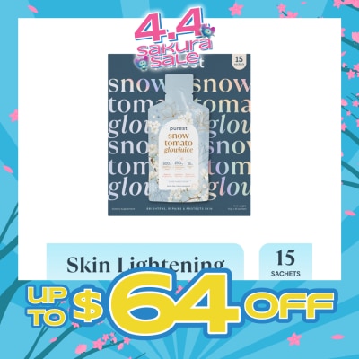 THE PUREST CO - Snow Tomato Glowjuice Sachet (For Skin Whitening, Brightening & Skin Evenness) 15s
