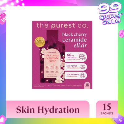 THE PUREST CO Black Cherry Ceramide Elixir Dietary Supplement Sachet 15s (Expiry: May`2026)