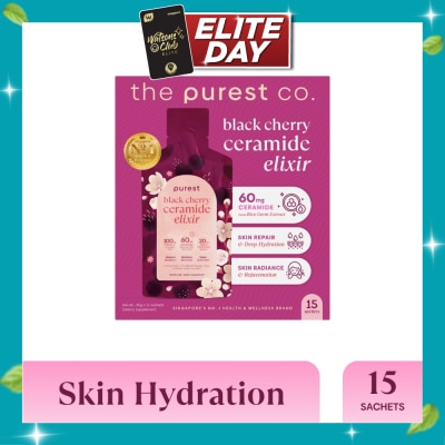 THE PUREST CO Black Cherry Ceramide Elixir Dietary Supplement Sachet 15s (Expiry: Jul`2027) image