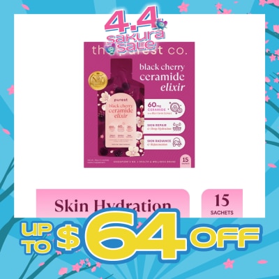 THE PUREST CO - Black Cherry Ceramide Elixir Dietary Supplement Sachet 15s (Expiry: May`2026)