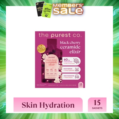 THE PUREST CO - Black Cherry Ceramide Elixir Dietary Supplement Sachet 15s (Expiry: Mar`2027)