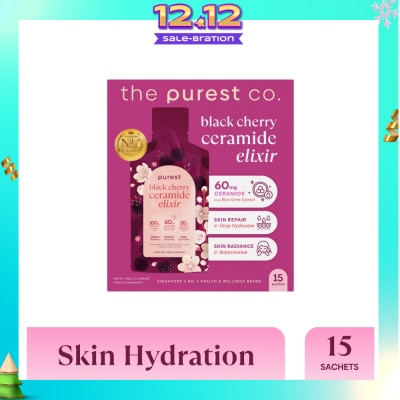 THE PUREST CO Black Cherry Ceramide Elixir Dietary Supplement Sachet 15s (Expiry: May`2026)