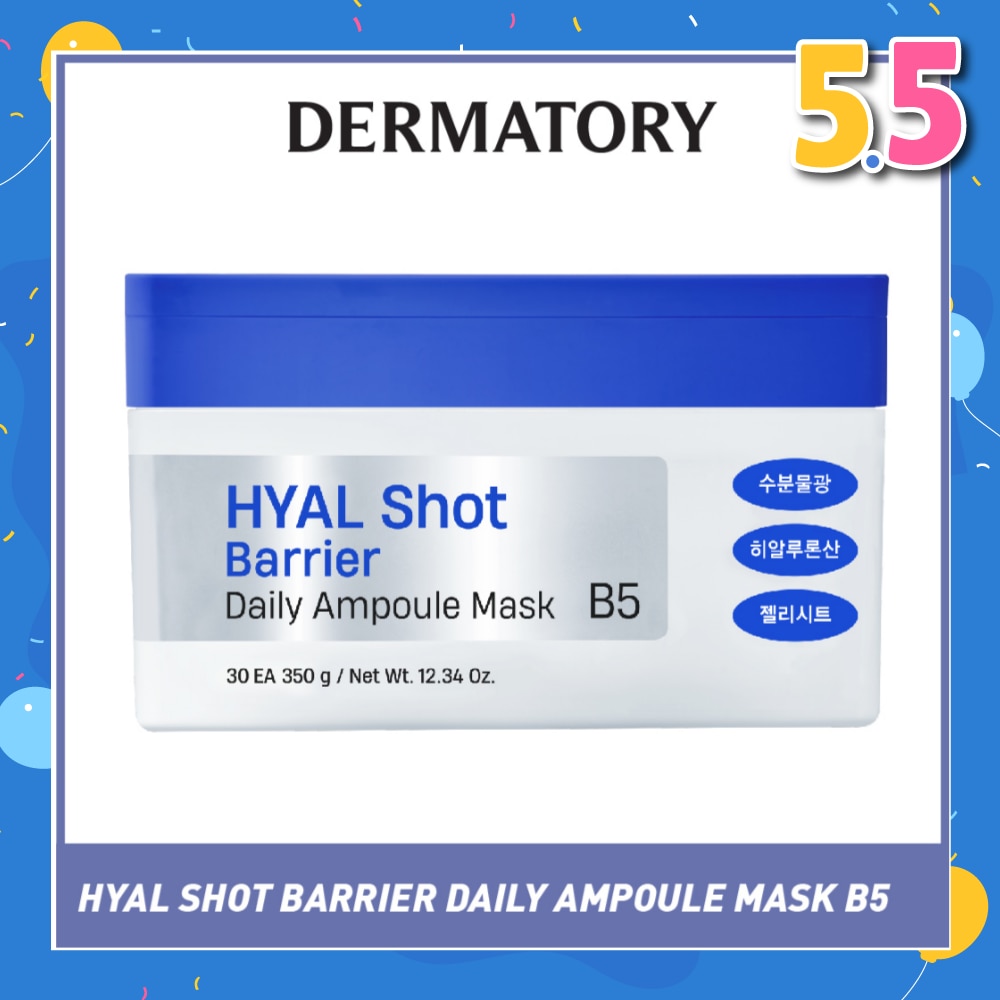 Hyal Shot Barrier Daily Ampoule Sheet Mask B5 (To Helps Moisturize Skin, Smooth & Radiant) 30s