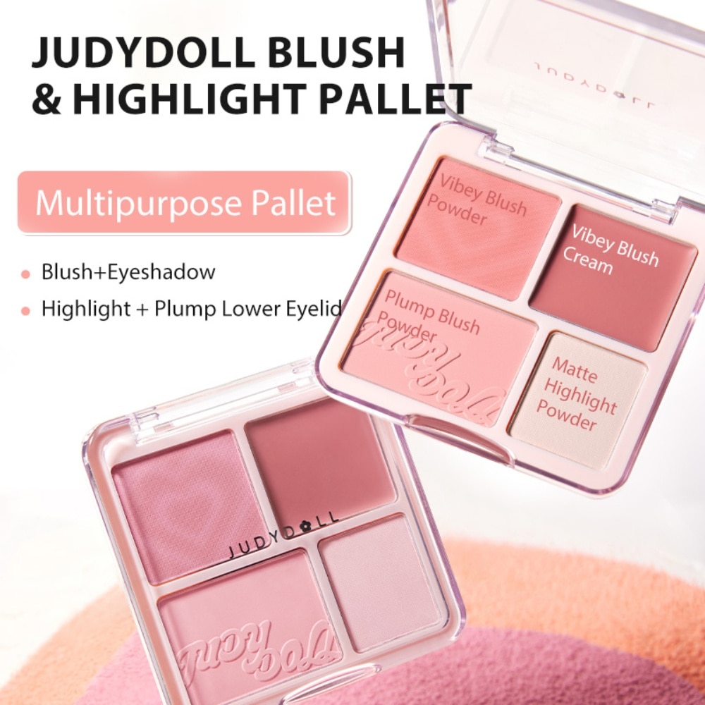 Blush & Highlight Palette 01 Milky Apricot Melon (Melon Orange) 9g
