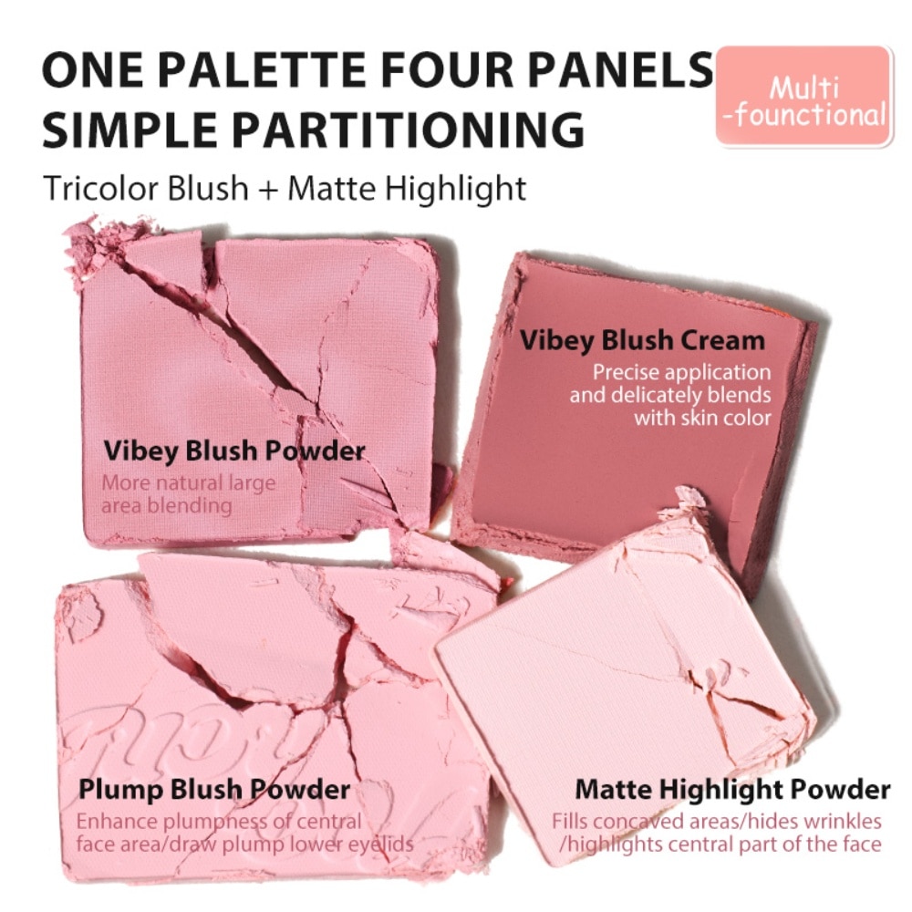 Blush & Highlight Palette 01 Milky Apricot Melon (Melon Orange) 9g