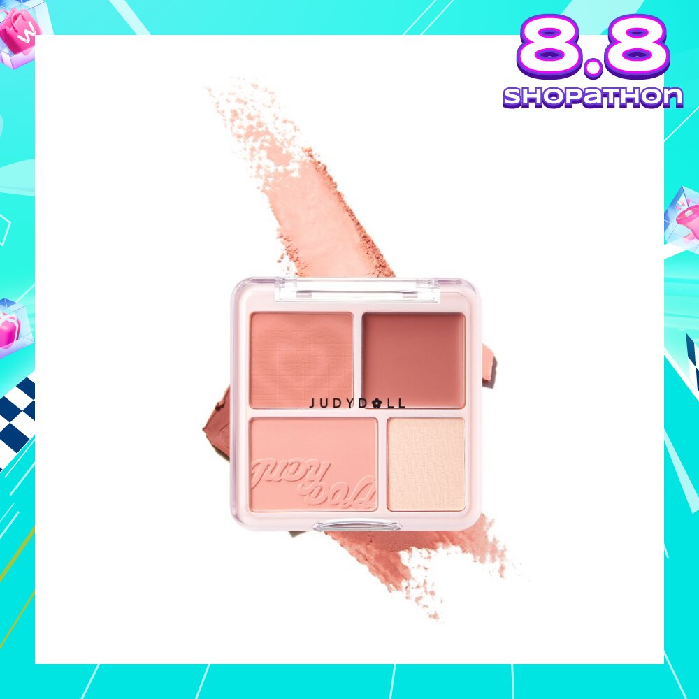 Blush & Highlight Palette 01 Milky Apricot Melon (Melon Orange) 9g