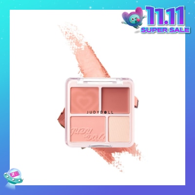 JUDYDOLL Blush & Highlight Palette 01 Milky Apricot Melon (Melon Orange) 9g