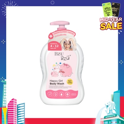 BZU BZU Happy Girl No Sulfate Body Wash (Suitable For 4-12 Years Old & Sensitive Skin) 600ml
