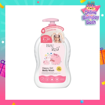 BZU BZU Happy Girl No Sulfate Body Wash (Suitable For 4-12 Years Old & Sensitive Skin) 600ml