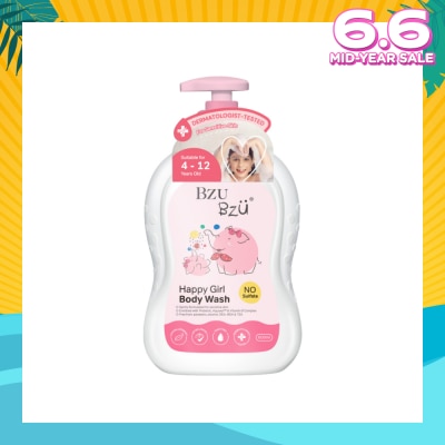 BZU BZU Happy Girl No Sulfate Body Wash (Suitable For 4-12 Years Old & Sensitive Skin) 600ml