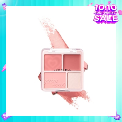 JUDYDOLL Blush & Highlight Palette 02 Energetic Peach (Korean Peach) 9g