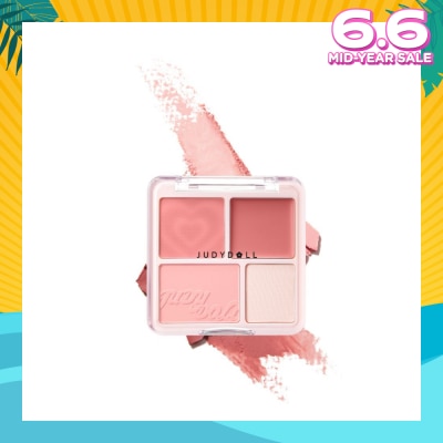 JUDYDOLL Blush & Highlight Palette 02 Energetic Peach (Korean Peach) 9g