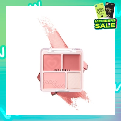 JUDYDOLL Blush & Highlight Palette 02 Energetic Peach (Korean Peach) 9g
