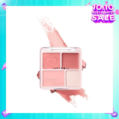 JUDYDOLL Blush & Highlight Palette 02 Energetic Peach (Korean Peach) 9g
