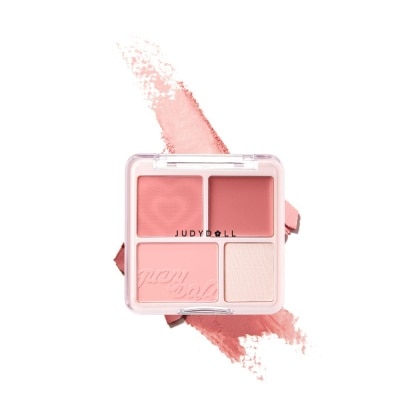 JUDYDOLL Blush & Highlight Palette 02 Energetic Peach (Korean Peach) 9g